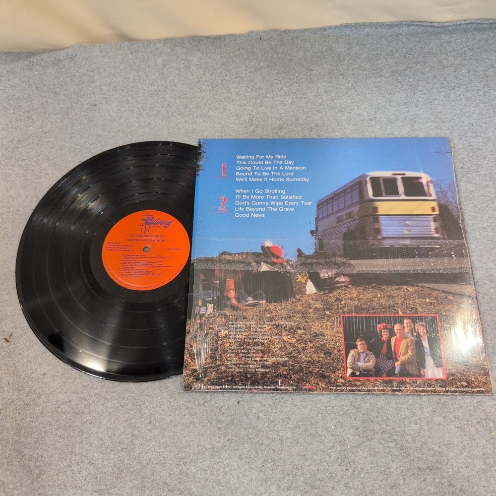 The Singing Echoes Waiting for My Ride Vinyl LP Calvary Records STAV 5188 Gospel - Picture 2 of 2